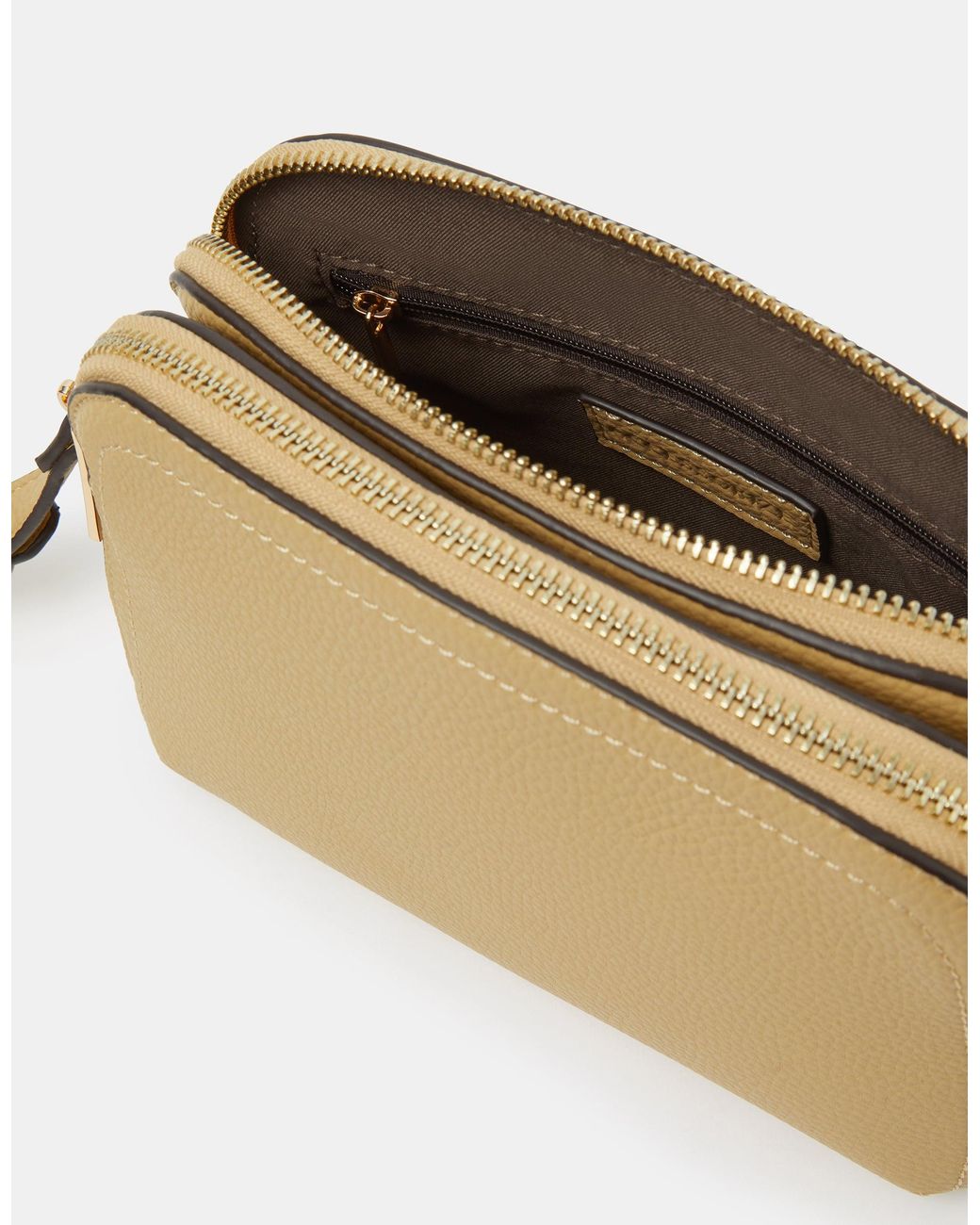 Accessorize Green Double Zip Crossbody Bag