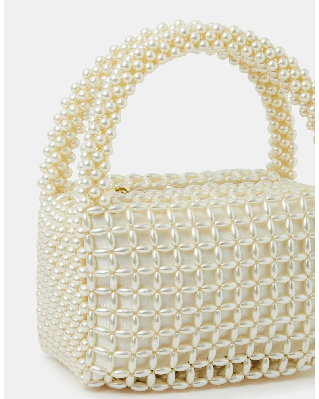 Accessorize White Pearl Bridal Handbag
