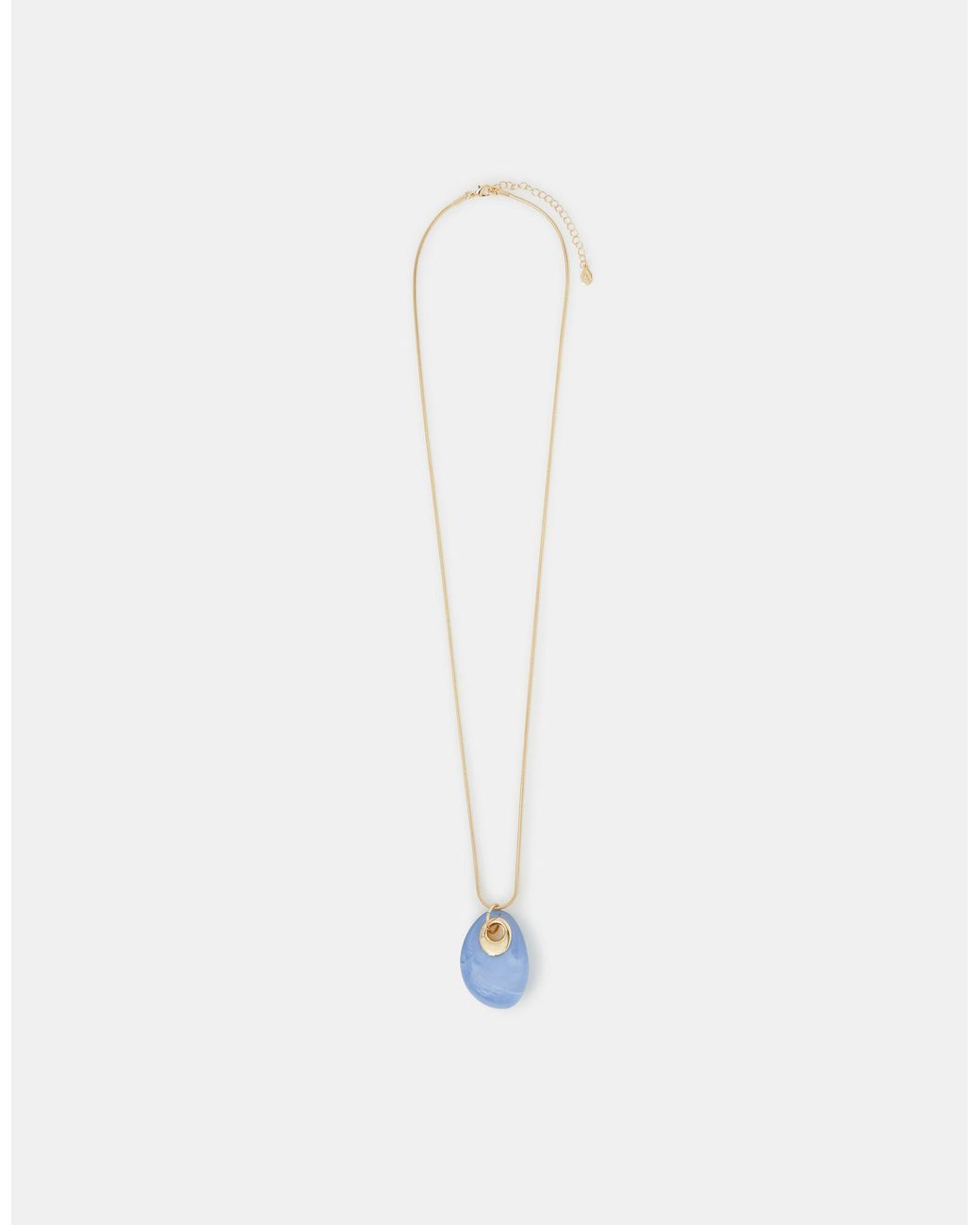 Accessorize White Long Resin Pendant Necklace
