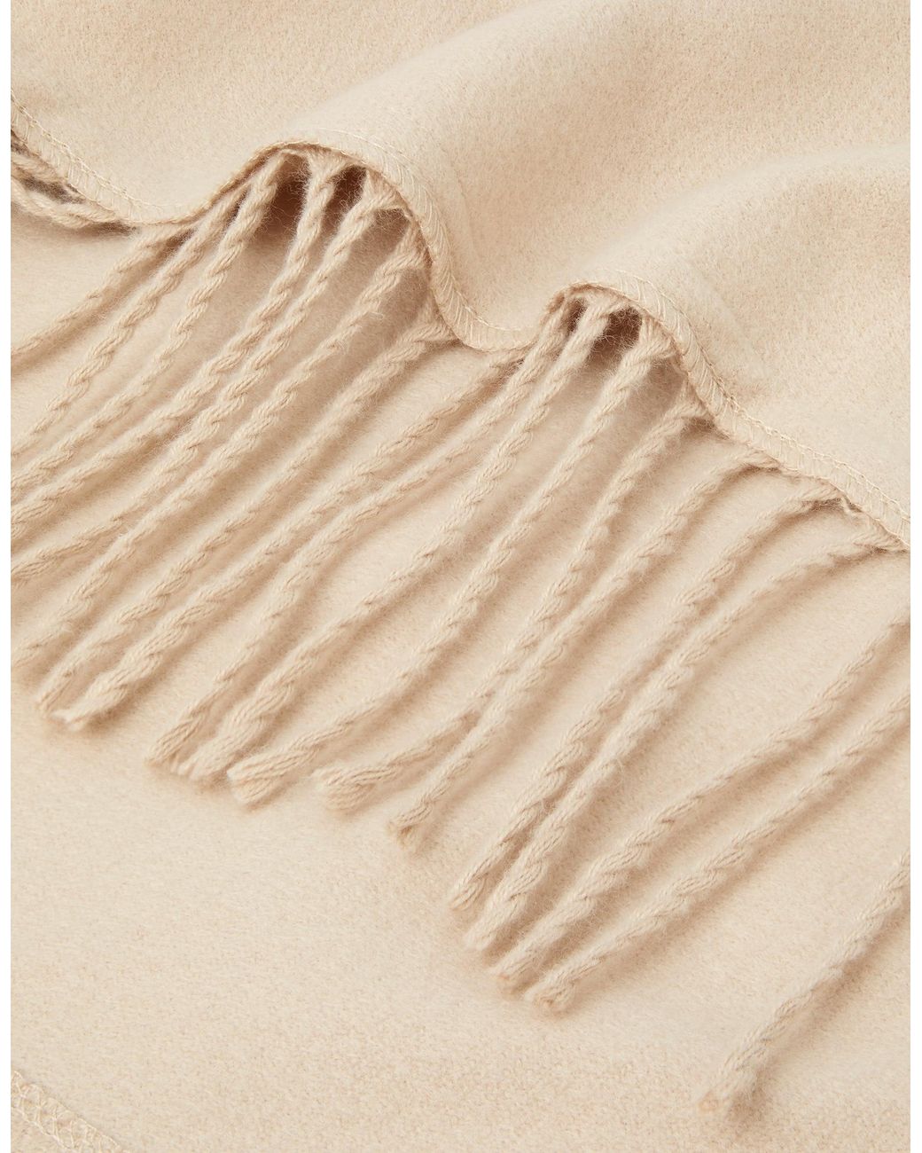 Accessorize Natural Fringe Knitted Triangle Scarf