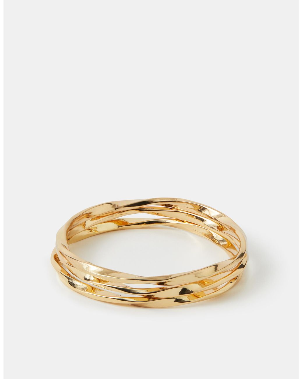 Accessorize White 3-Pack Slim Twist Bangles