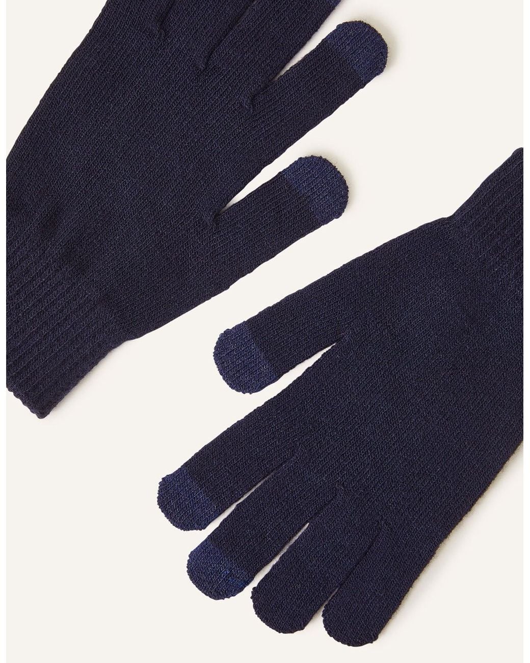 Accessorize Blue Super Stretch Touch Screen Gloves