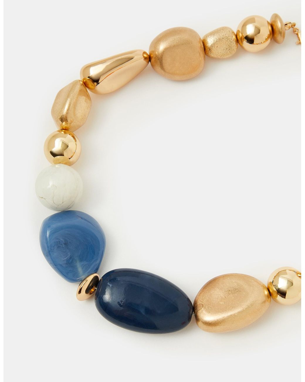 Accessorize Blue Chunky Beaded Collar Necklace