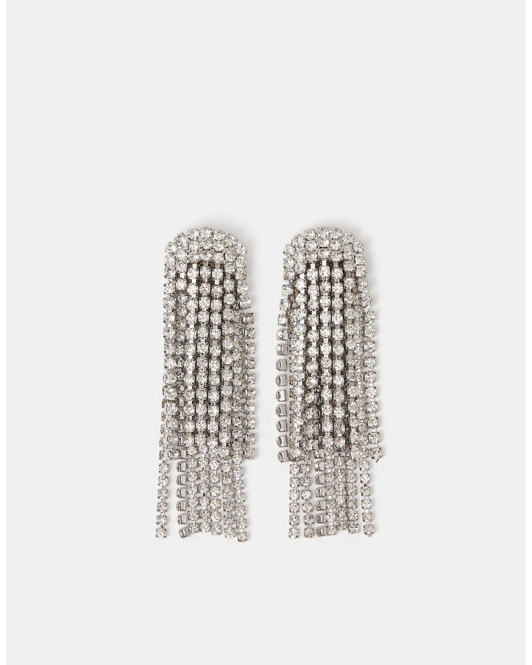 Accessorize Metallic Cascading Crystal Drop Earrings