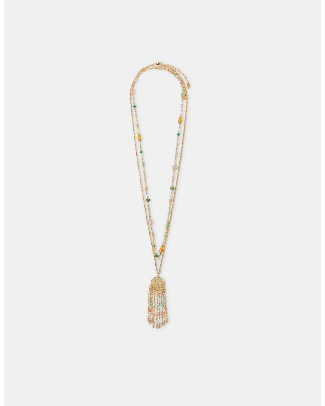 Accessorize White 2-Pack Beaded Filigree Pendant Necklaces
