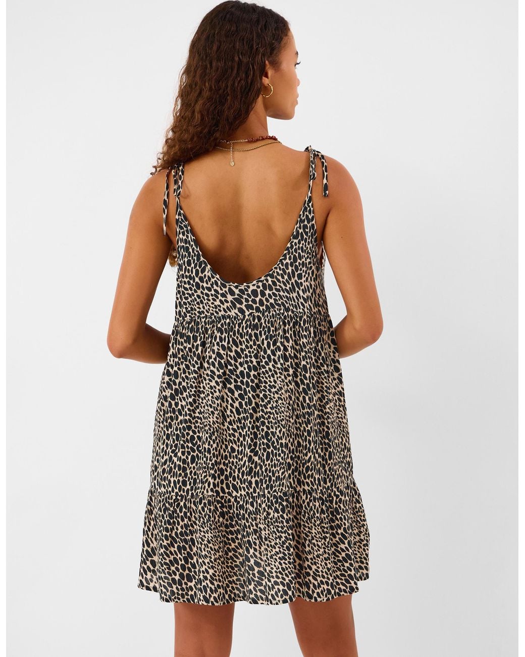 Accessorize Black Leopard Print Mini Dress