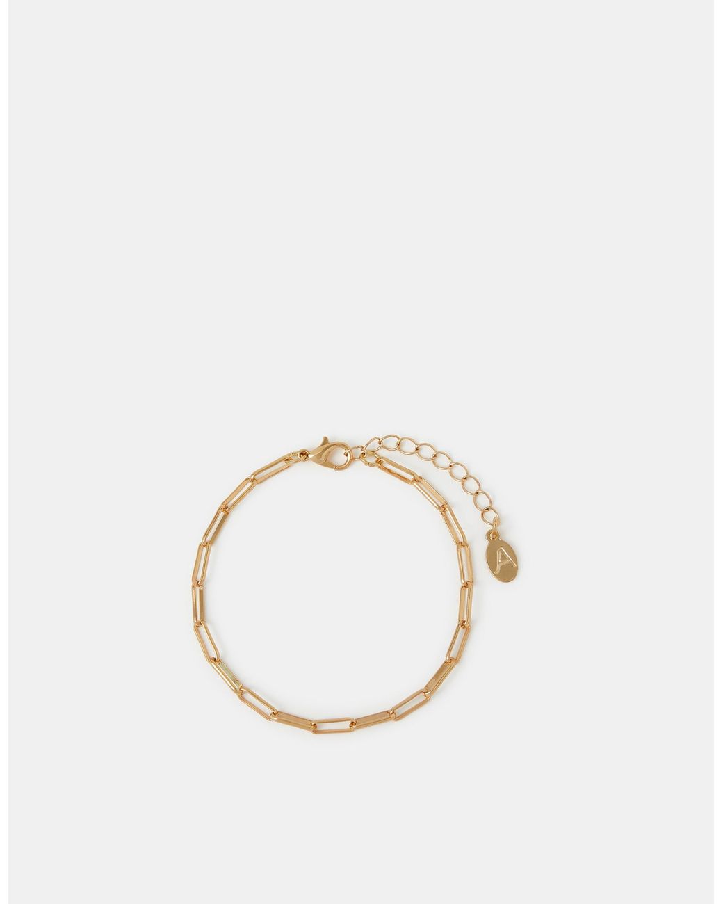 Accessorize Metallic Paperclip Chain Bracelet