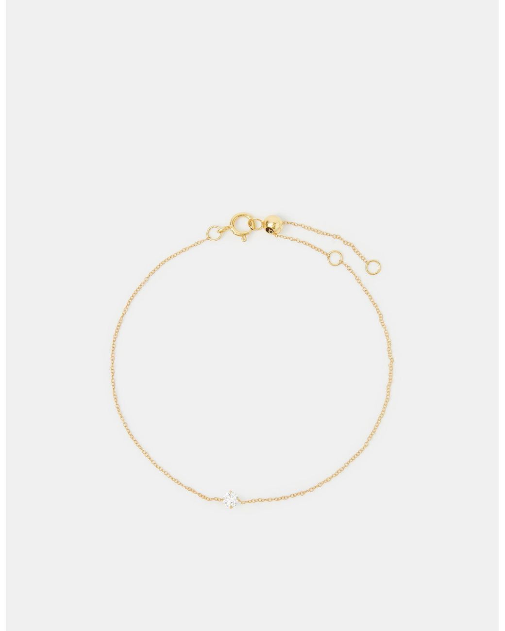 Accessorize Metallic Lab Grown Diamond 0.1Ct Chain Bracelet 9Ct