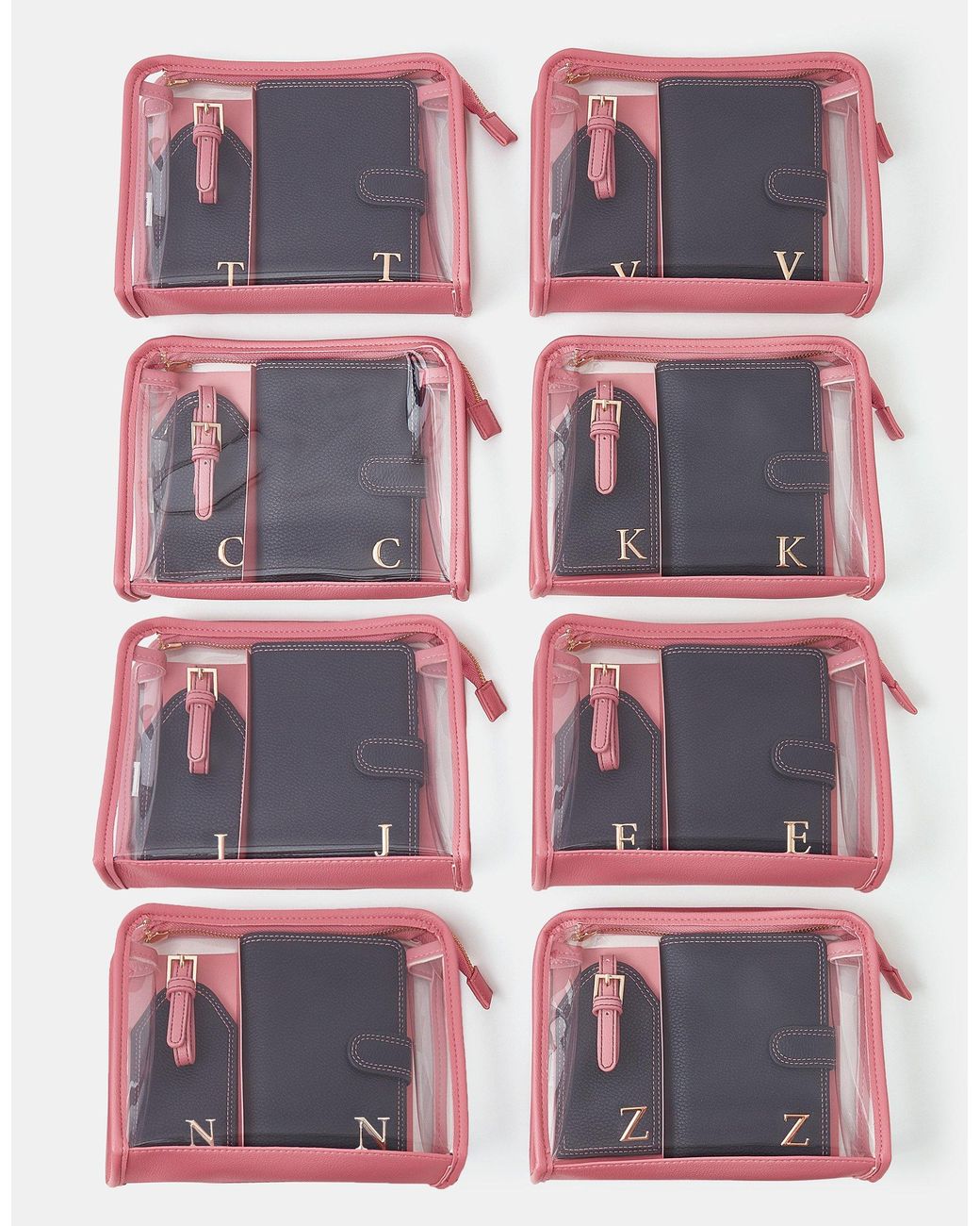 Accessorize Blue Initial Passport Holder & Luggage Tag