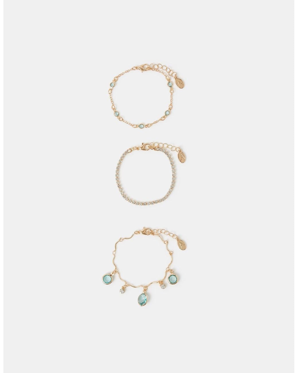 Accessorize White 3-Pack Gemstone Bracelets