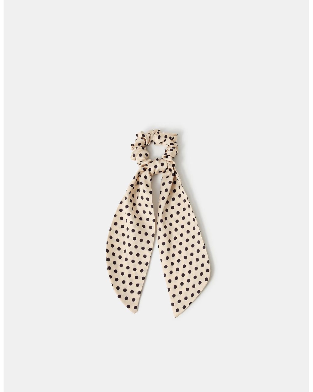Accessorize Black Polka Dot Scarf Hair Scrunchie