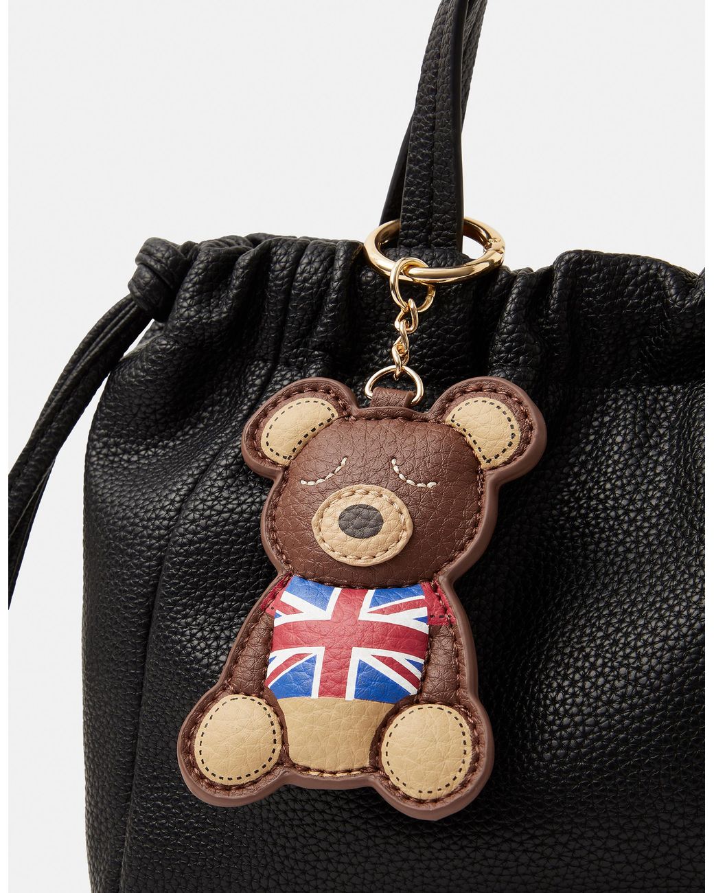 Accessorize White Union Jack Teddy Bag Charm