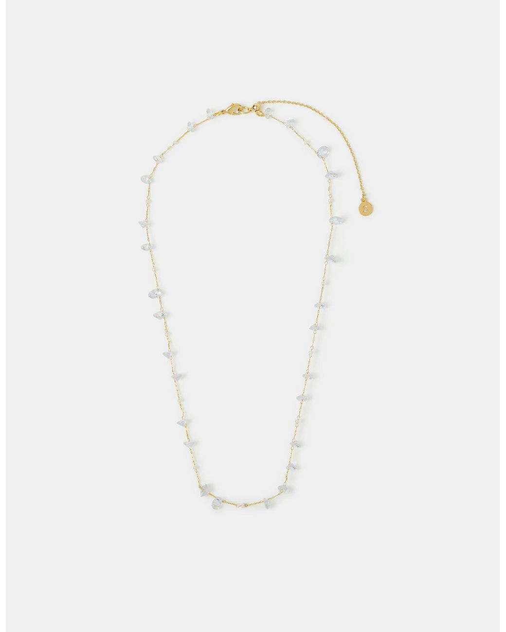 Accessorize White 14Ct-Plated Multi Stone Necklace