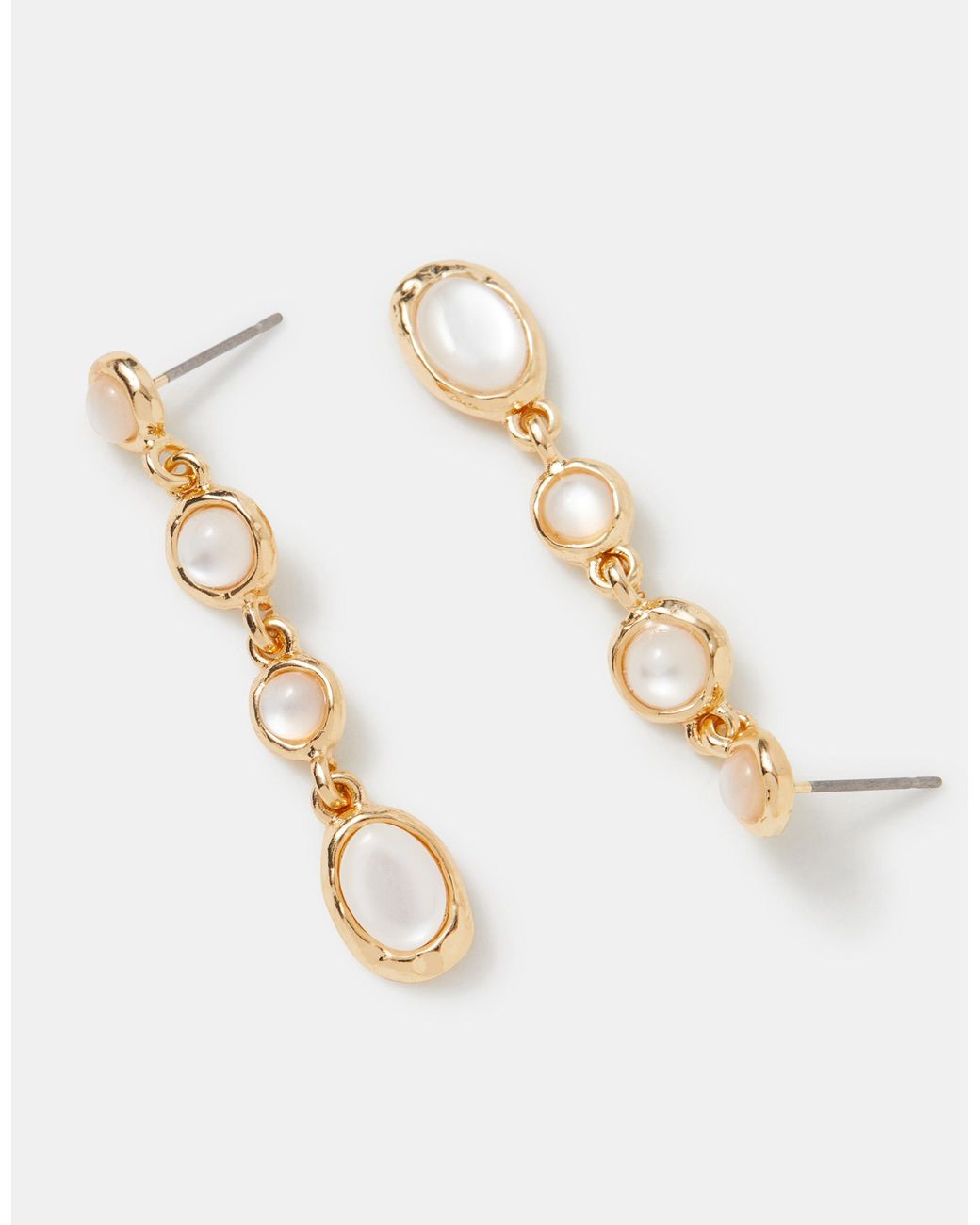 Accessorize White Mini Stone Drop Earrings