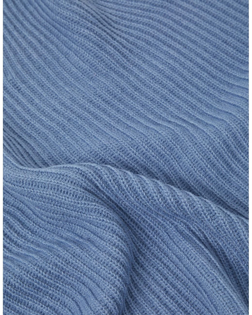 Accessorize Blue X Good Manners Rib Knitted Triangle Scarf