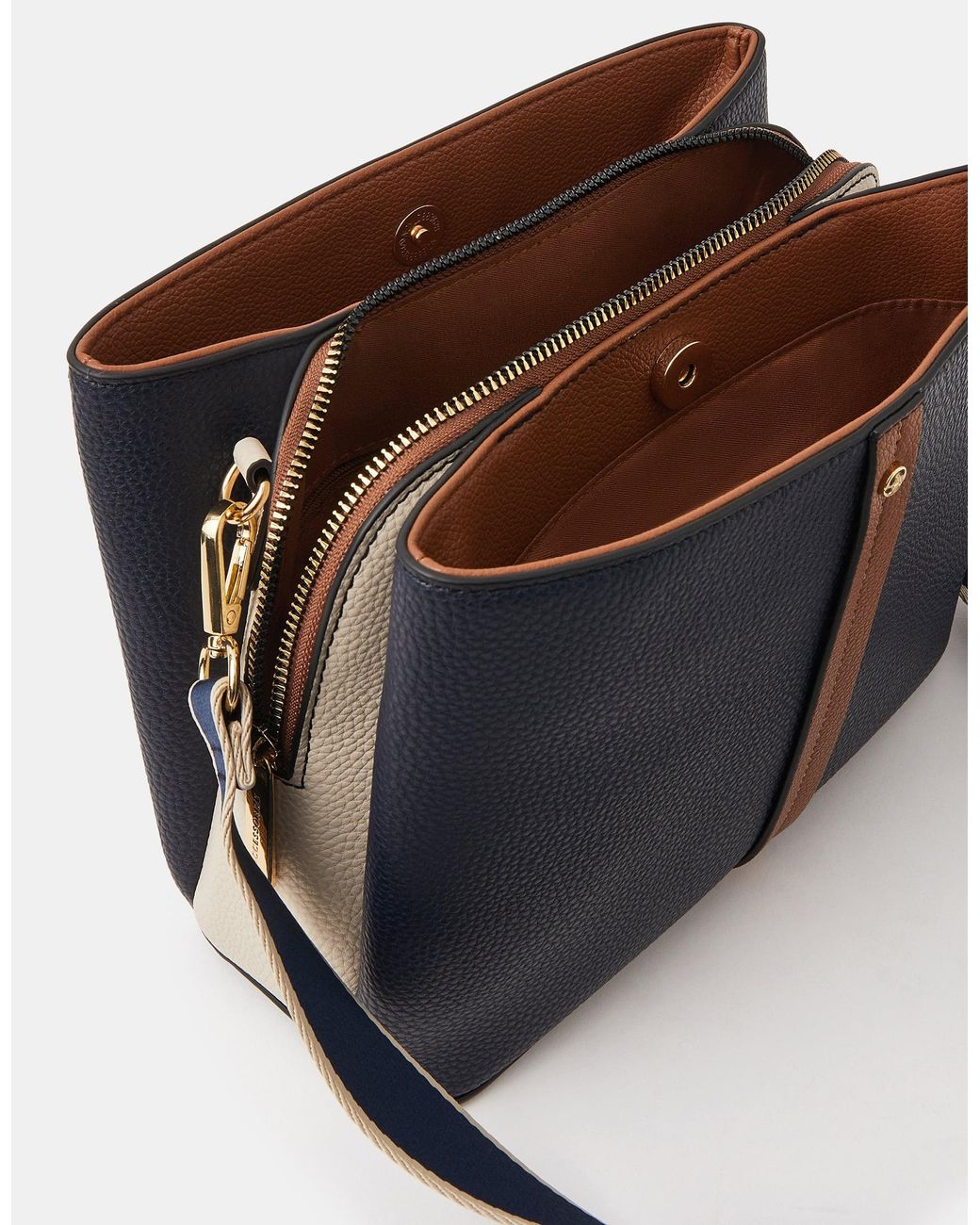 Accessorize Multicolor Triple Compartment Crossbody Bag