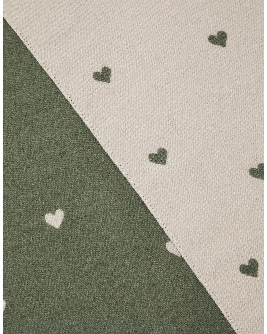 Accessorize Green Reversible Heart Print Blanket Scarf