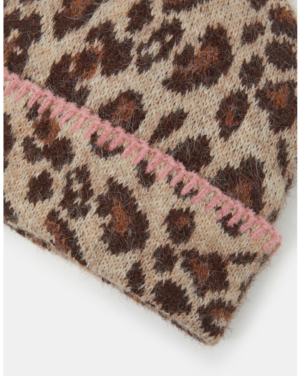 Accessorize Natural Leopard Print Beanie