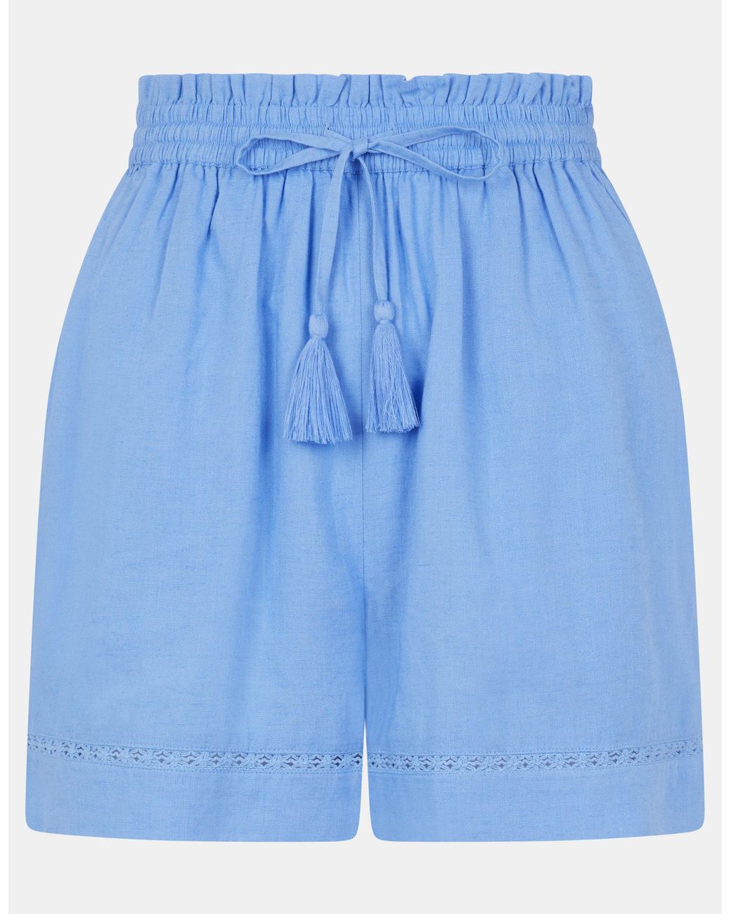 Accessorize Blue Lace Trim Beach Shorts