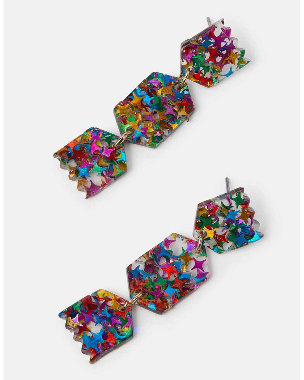 Accessorize White Christmas Cracker Drop Earrings