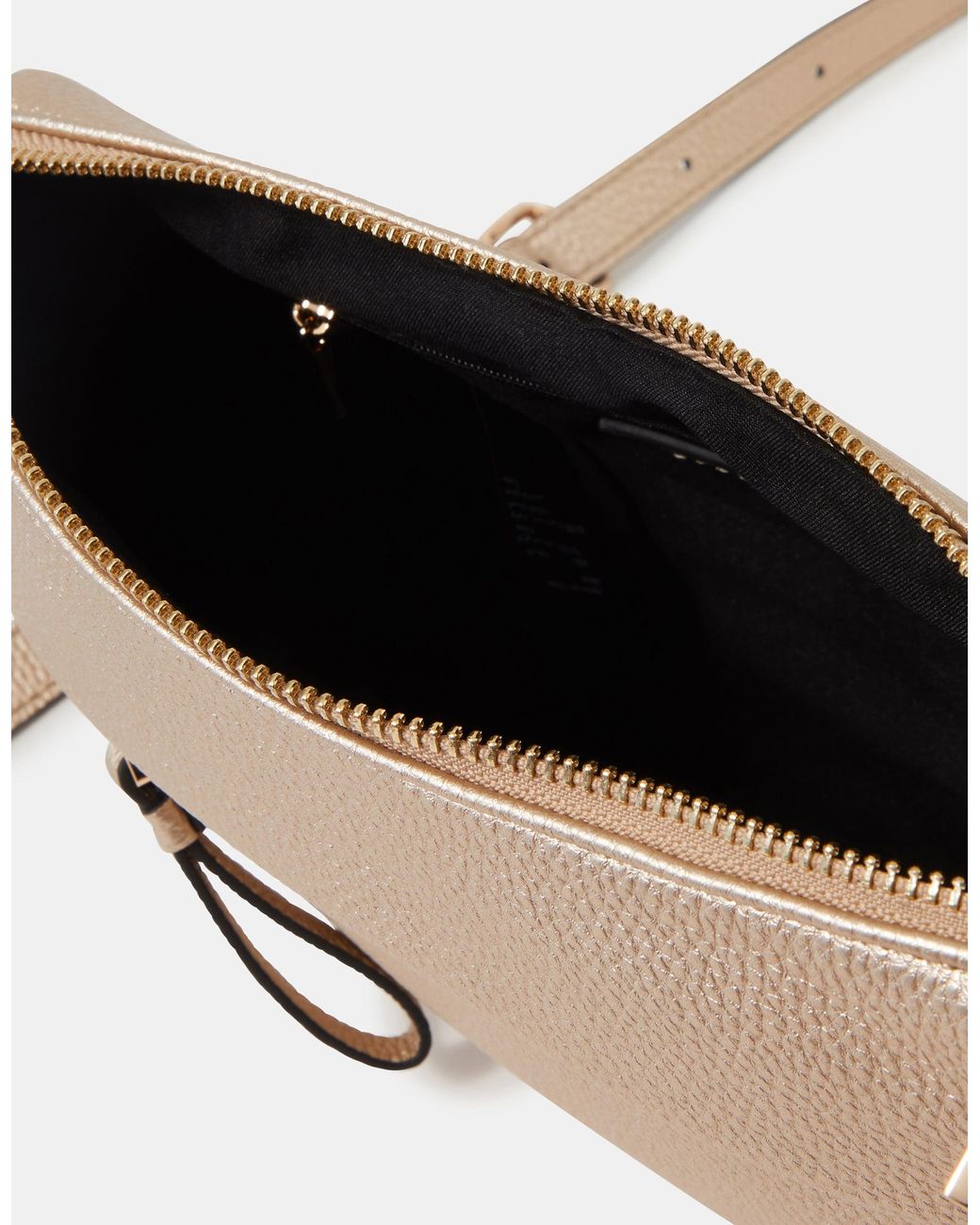 Accessorize Natural Zip Front Crossbody Bag