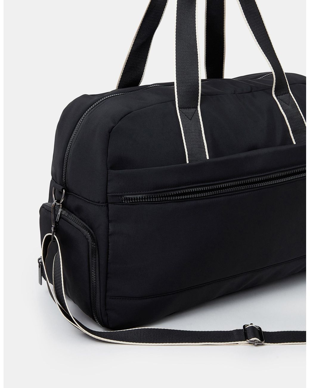 Accessorize Black Large Nylon Weekend Bag