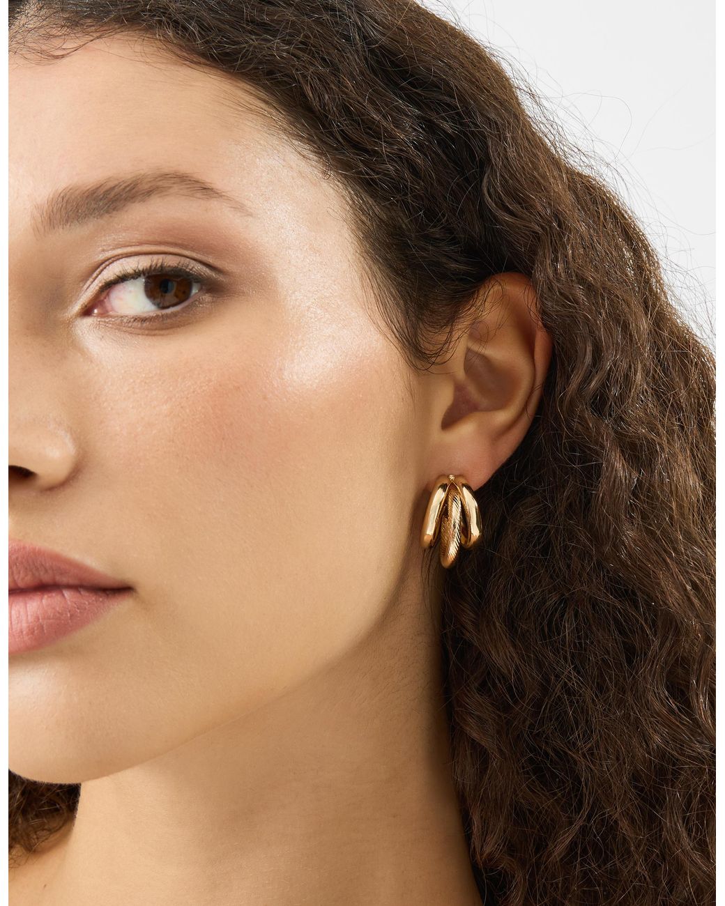 Accessorize Metallic Triple Hoop Earrings