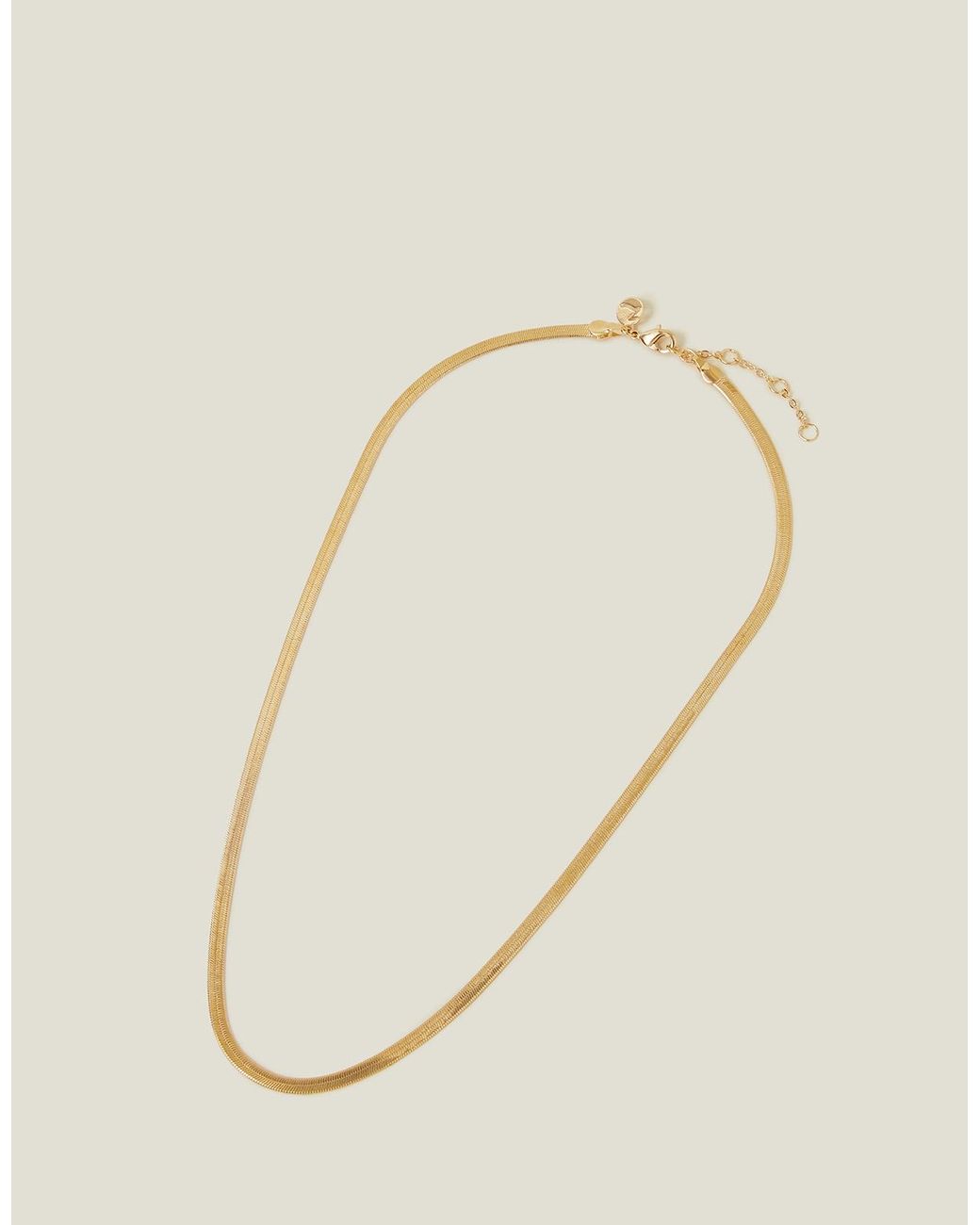 Accessorize Natural 14Ct-Plated Omega Chain Necklace