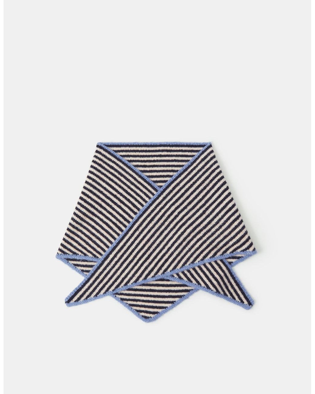 Accessorize White Stripe Knitted Triangle Scarf