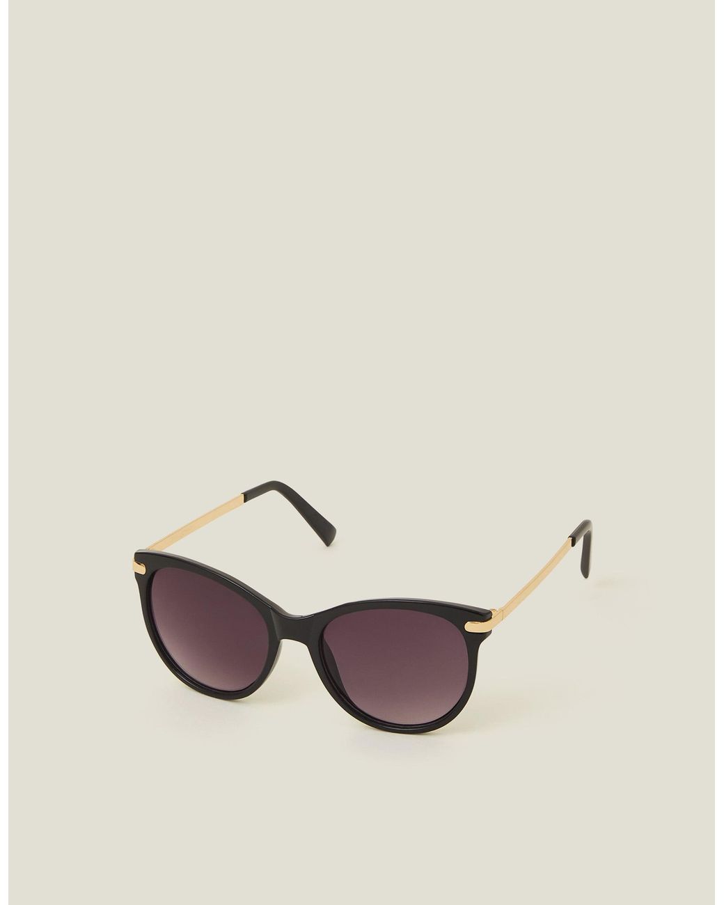 Accessorize Brown Metal Arm Classic Sunglasses