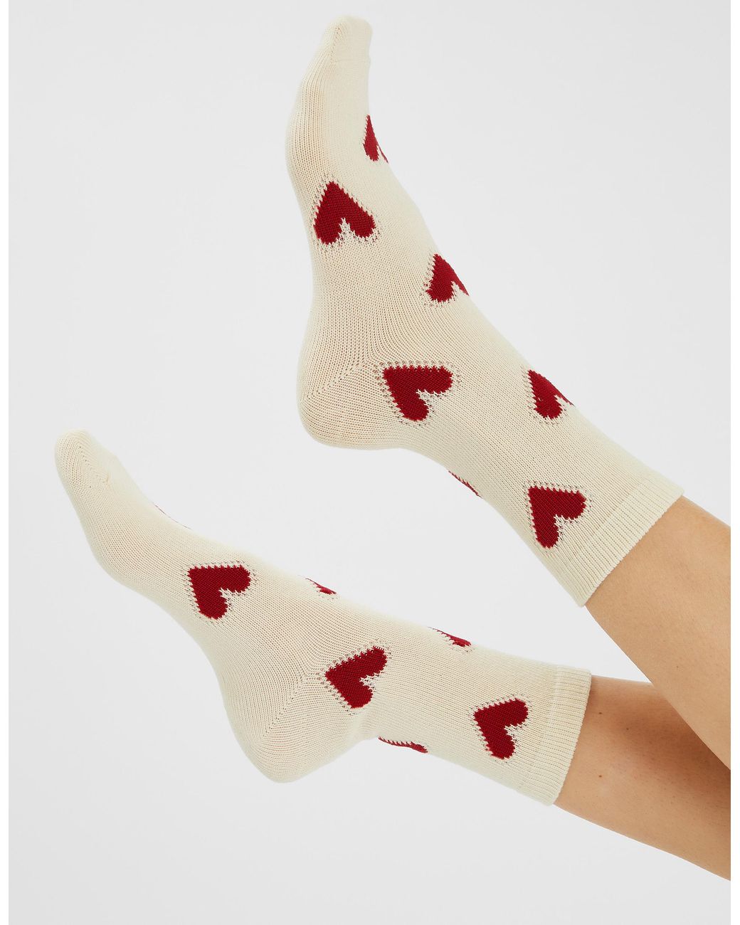 Accessorize White Heart Socks