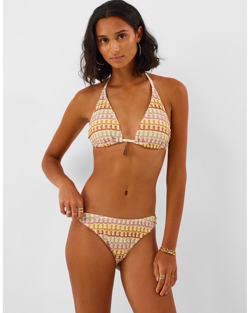 Accessorize Brown Crochet Bikini Bottoms