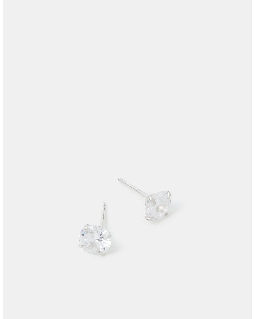 Accessorize Natural Sterling Blind Stud Earrings