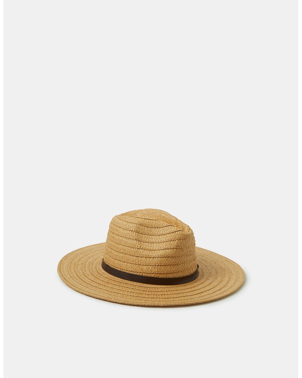 Accessorize Metallic Woven Fedora Hat