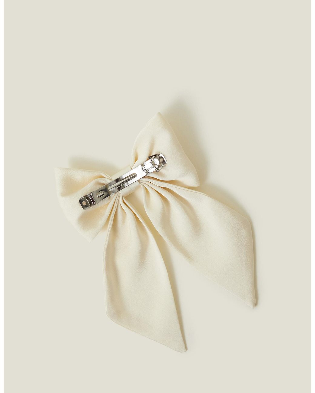 Accessorize Natural Satin Bow Hair Clip