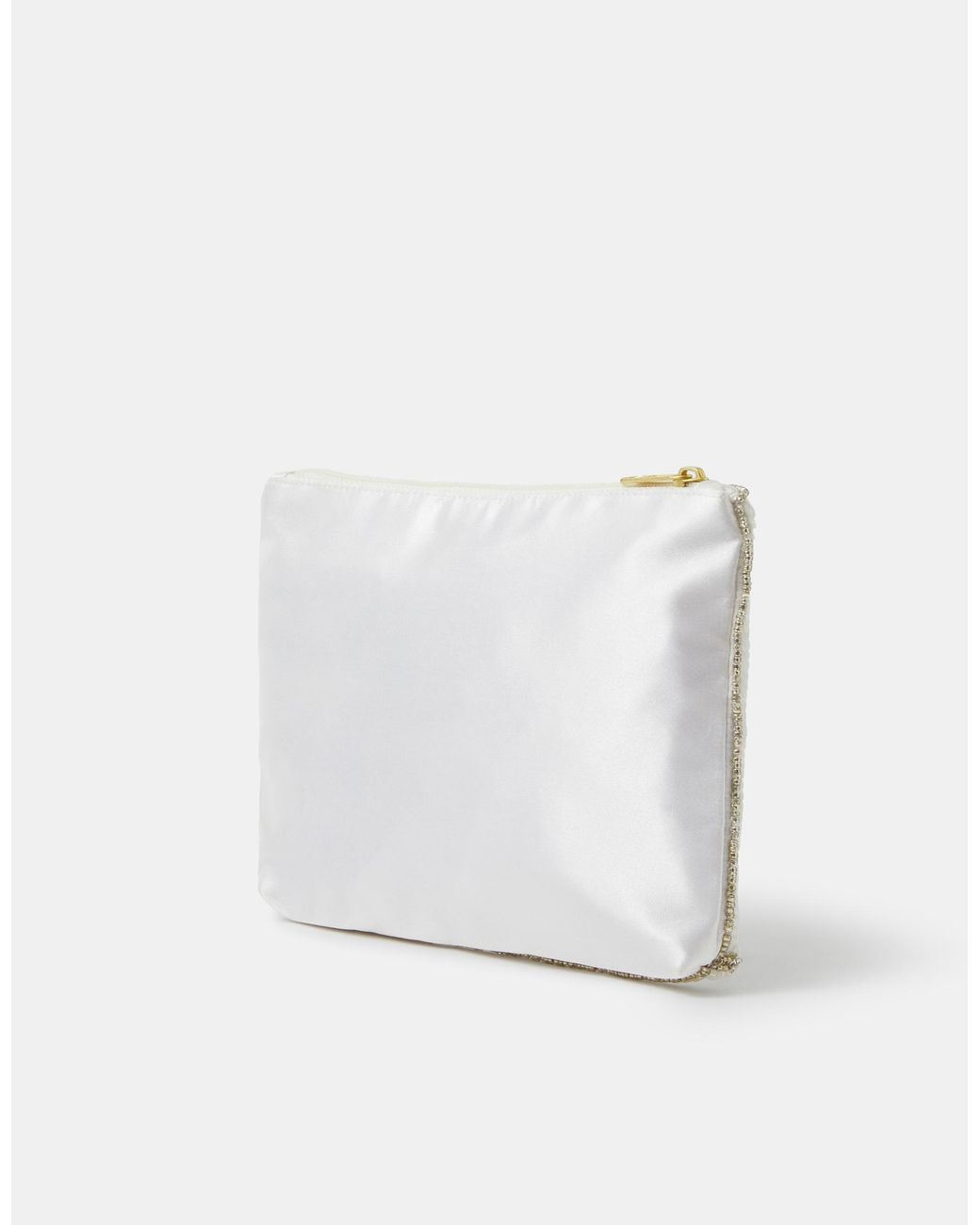 Accessorize White Mrs Sequin Bridal Pouch