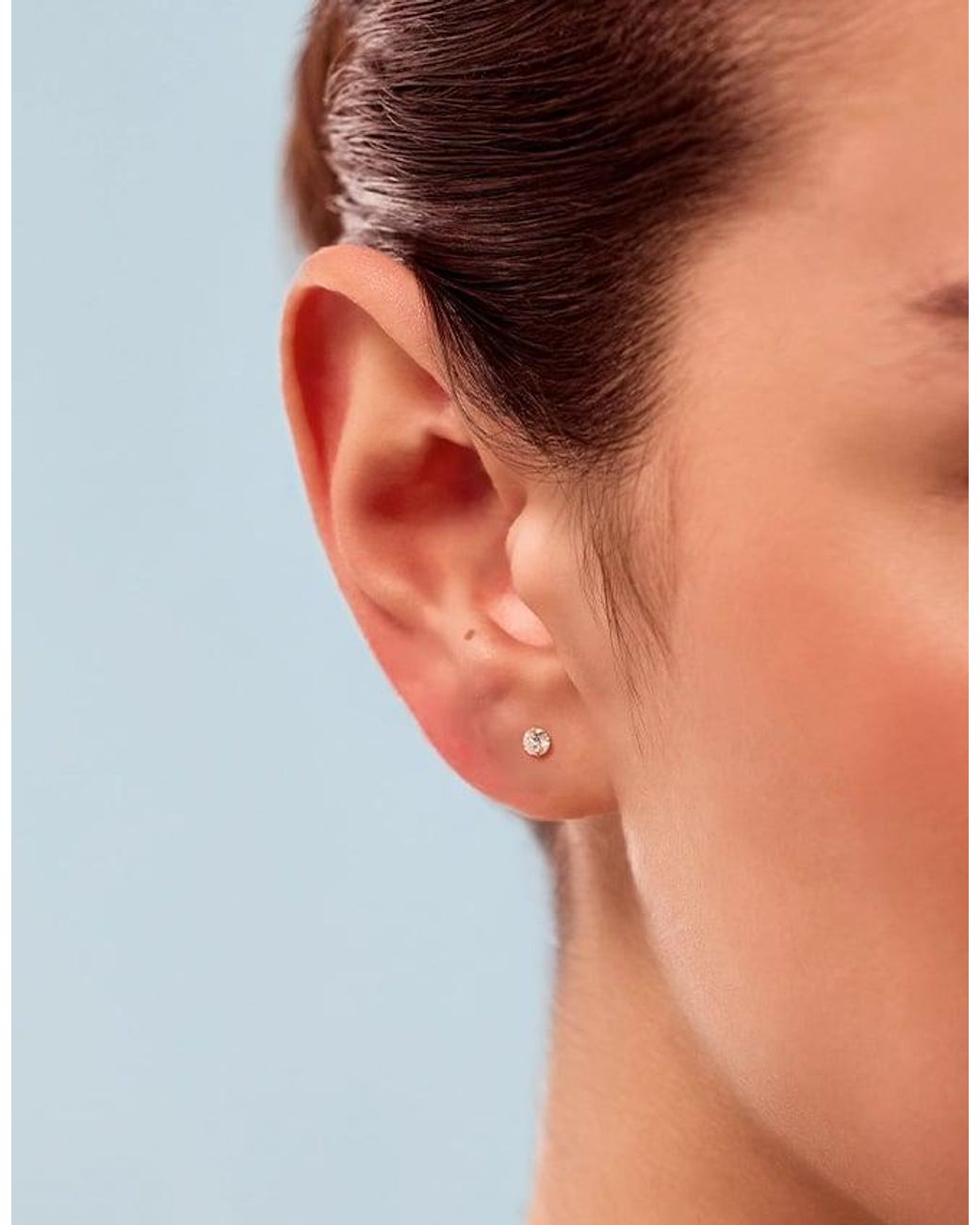 Accessorize Orange Lab Grown Diamond 0.5Ct Stud Earrings 9Ct
