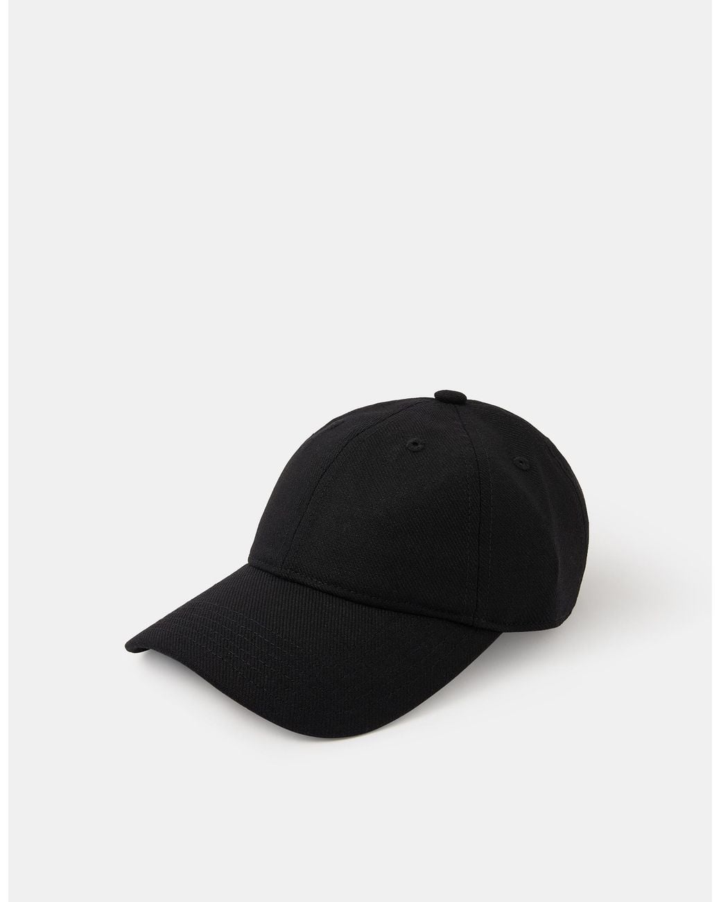 Accessorize Black Twill Baseball Cap