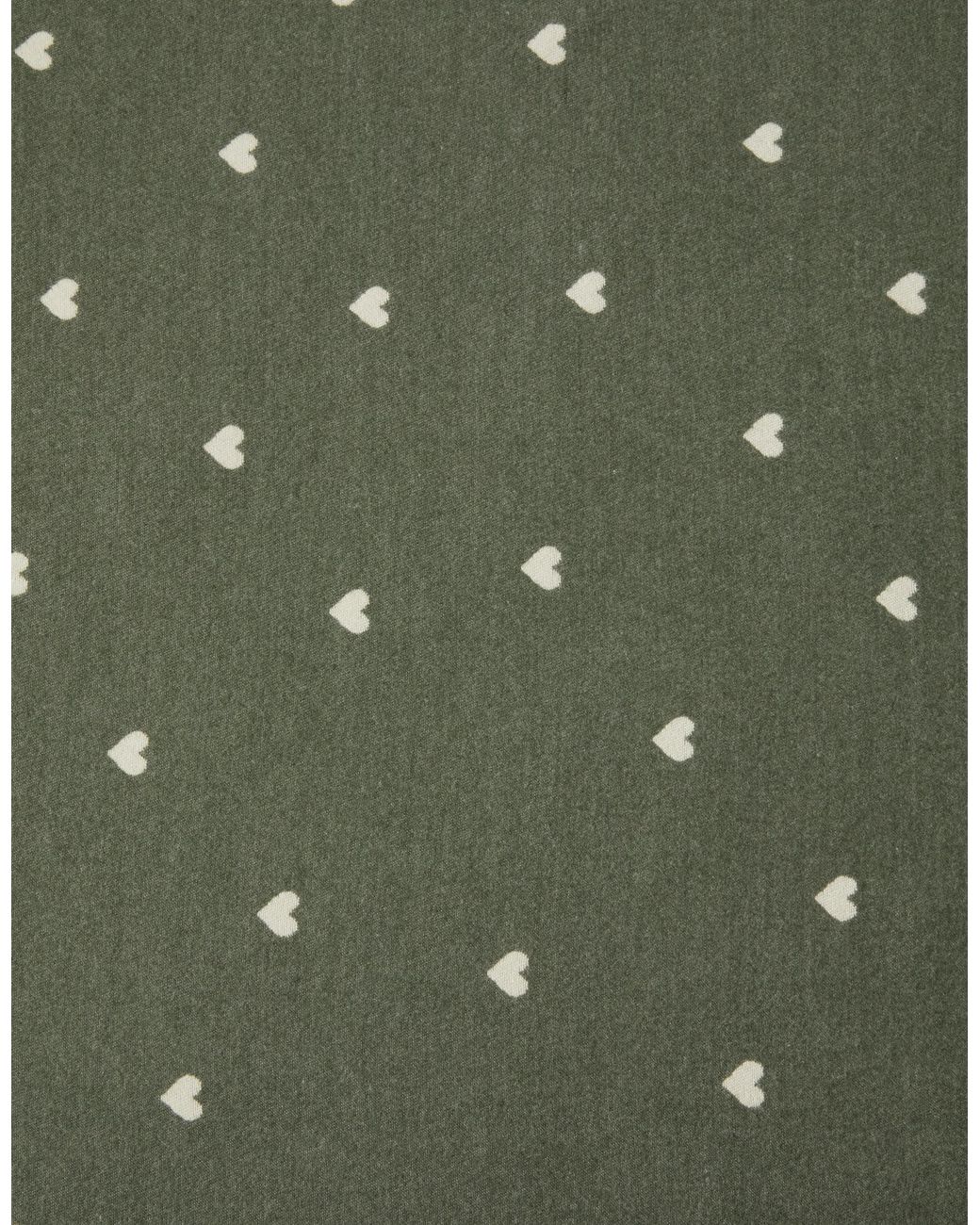 Accessorize Green Reversible Heart Print Blanket Scarf