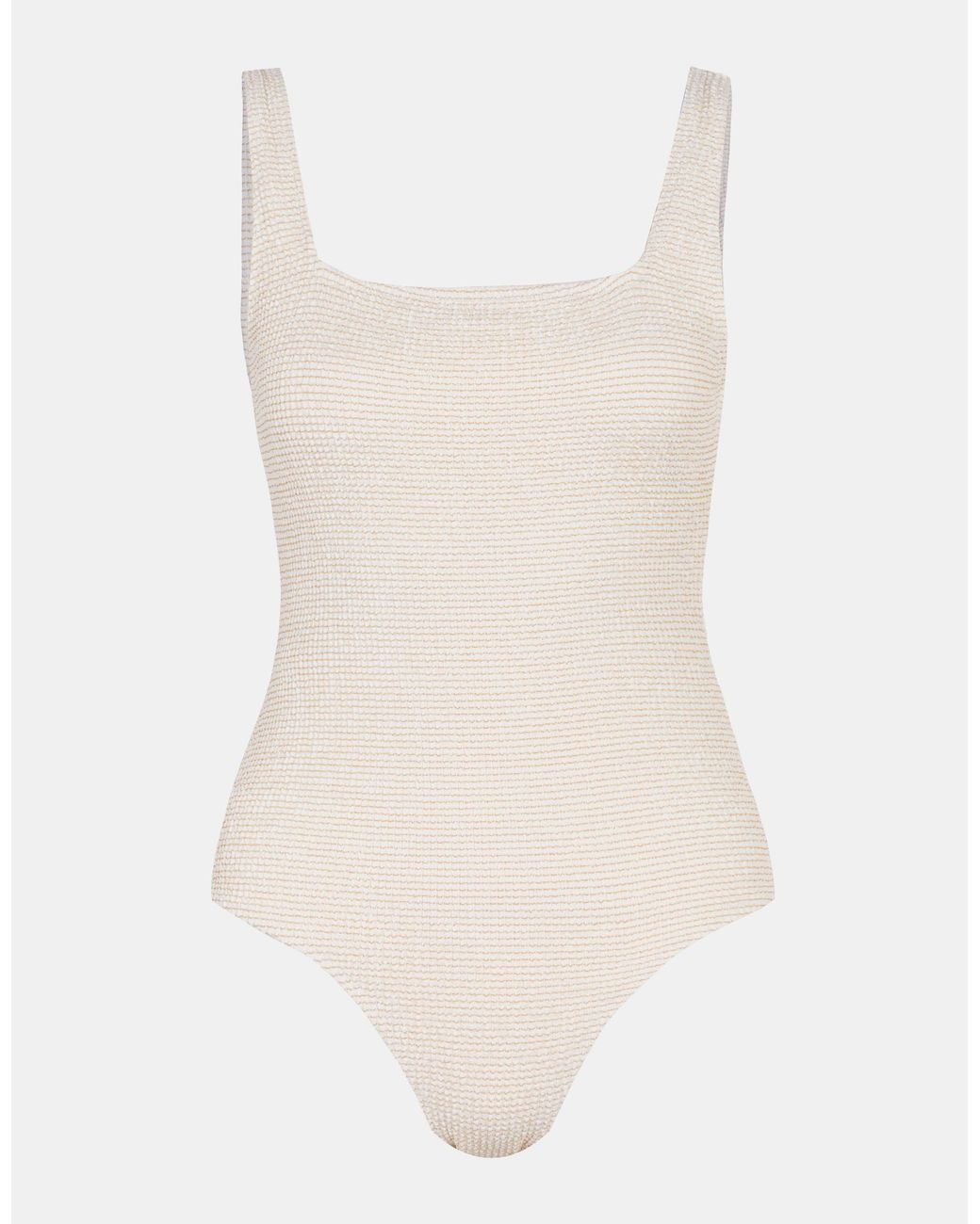 Accessorize White Shimmer Crinkle Textured Swimsuit