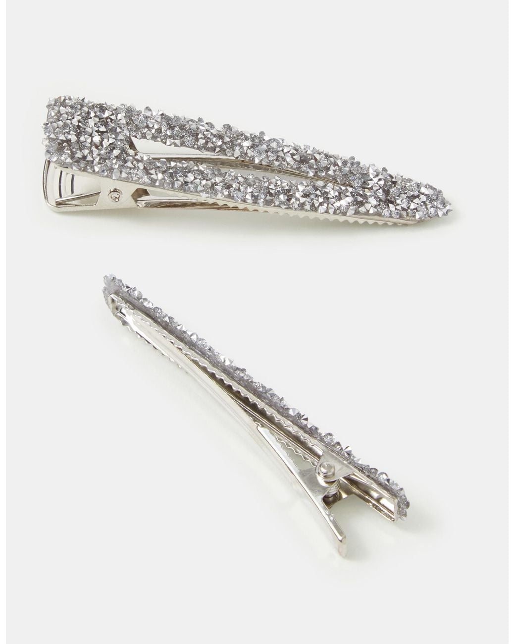 Accessorize White 2-Pack Encrusted Hair Clips