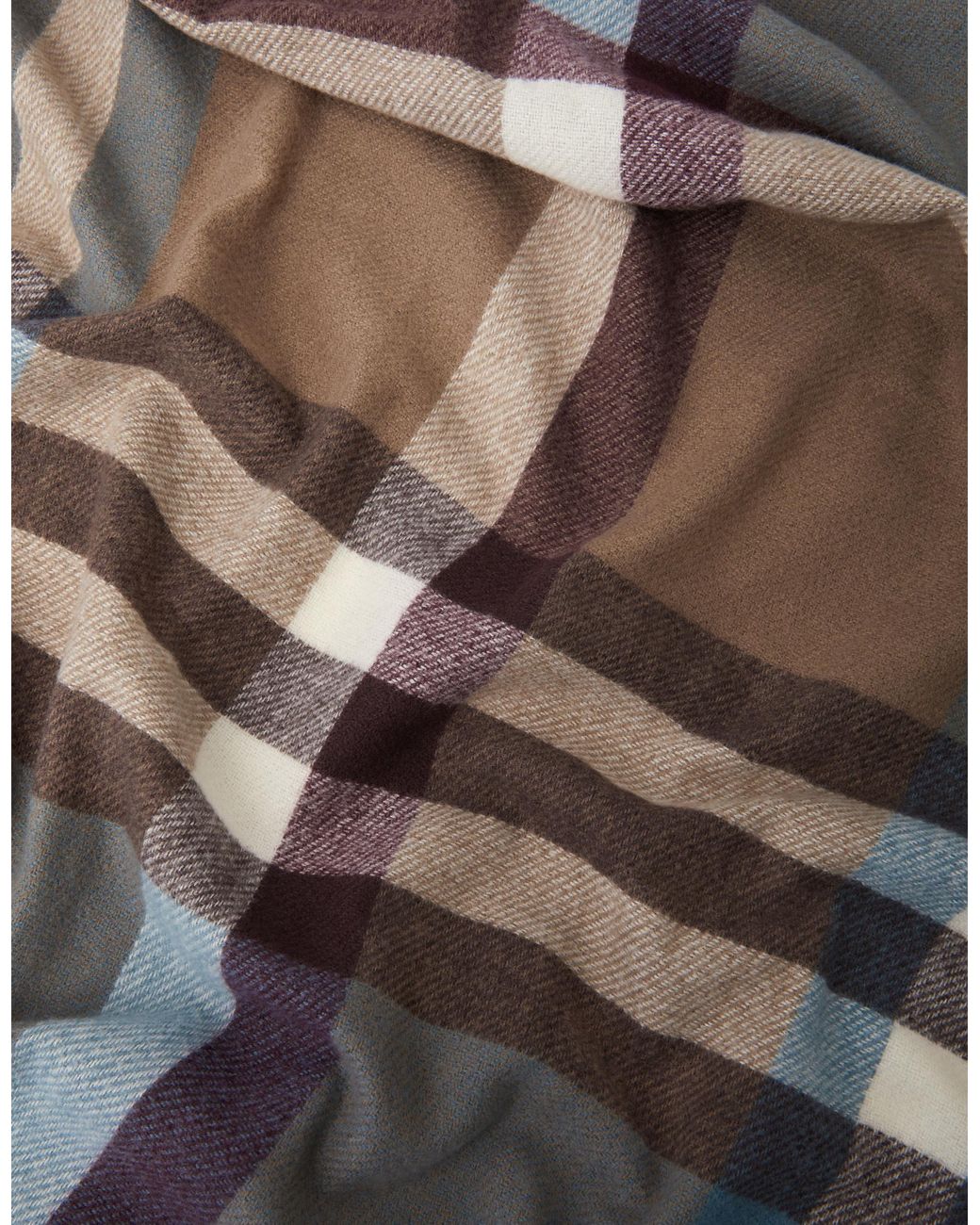Accessorize Blue Check Print Blanket Scarf
