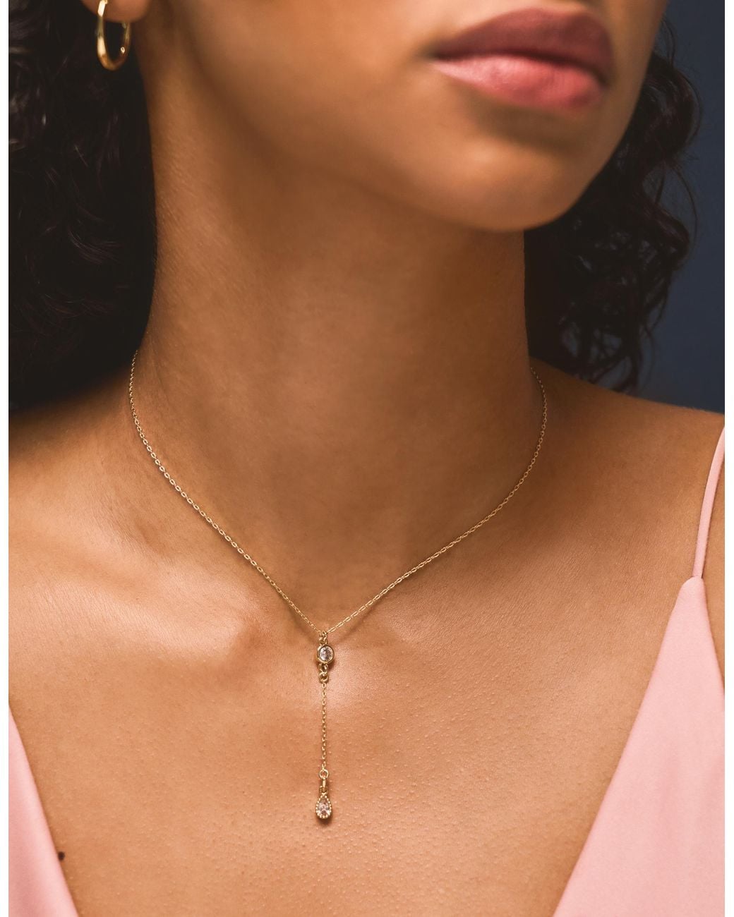 Accessorize White 14Ct-Plated Cubic Zirconia Lariat Necklace