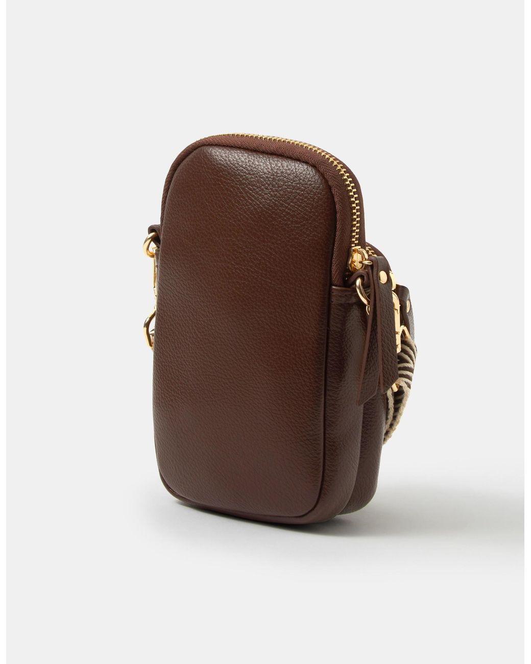 Accessorize Brown Webbing Strap Phone Bag