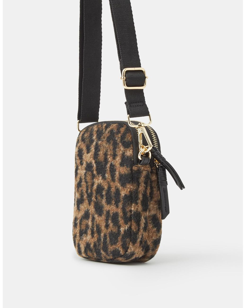 Accessorize White Leopard Print Phone Bag