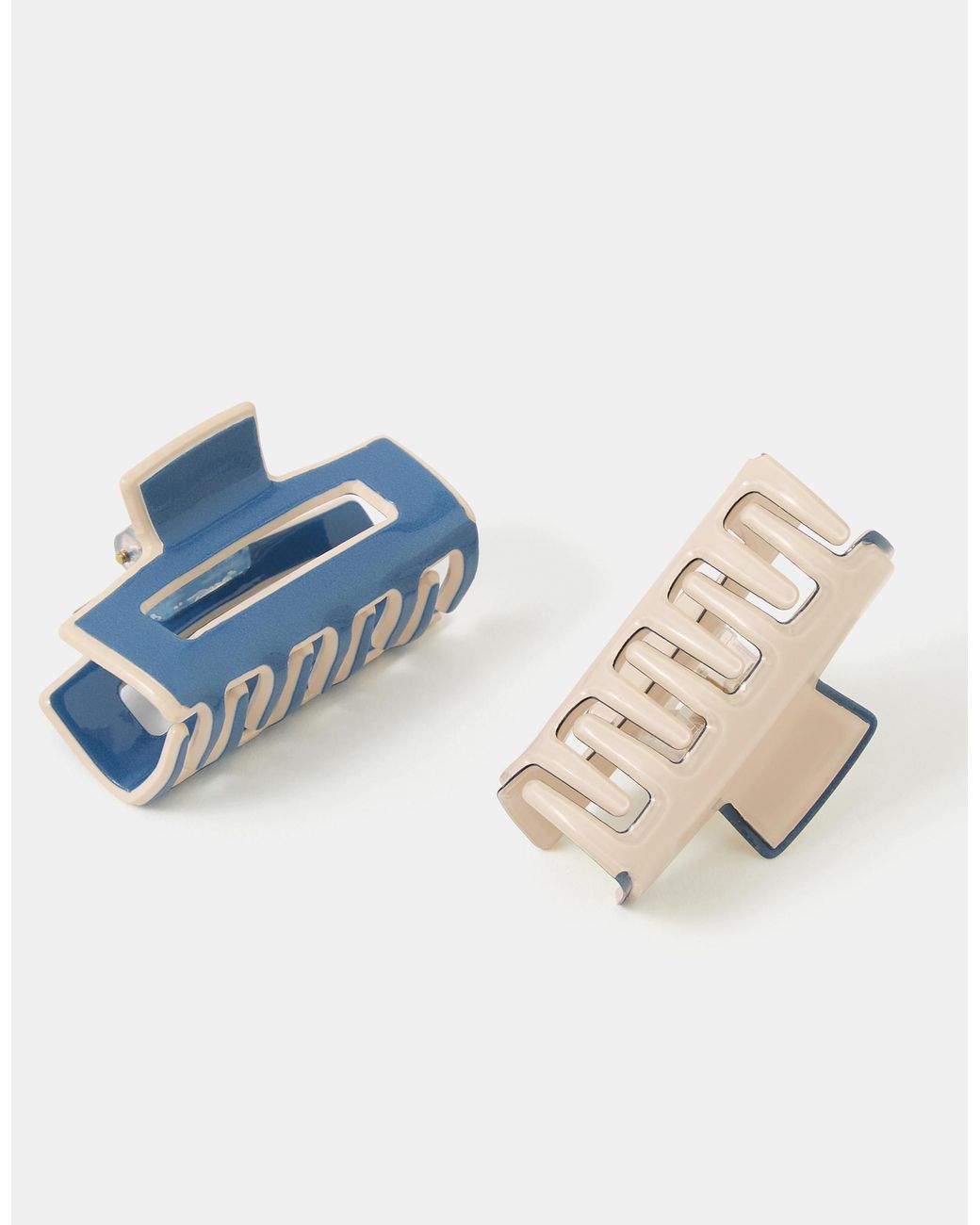 Accessorize Blue 2-Pack Colourblock Cut Out Claw Clips