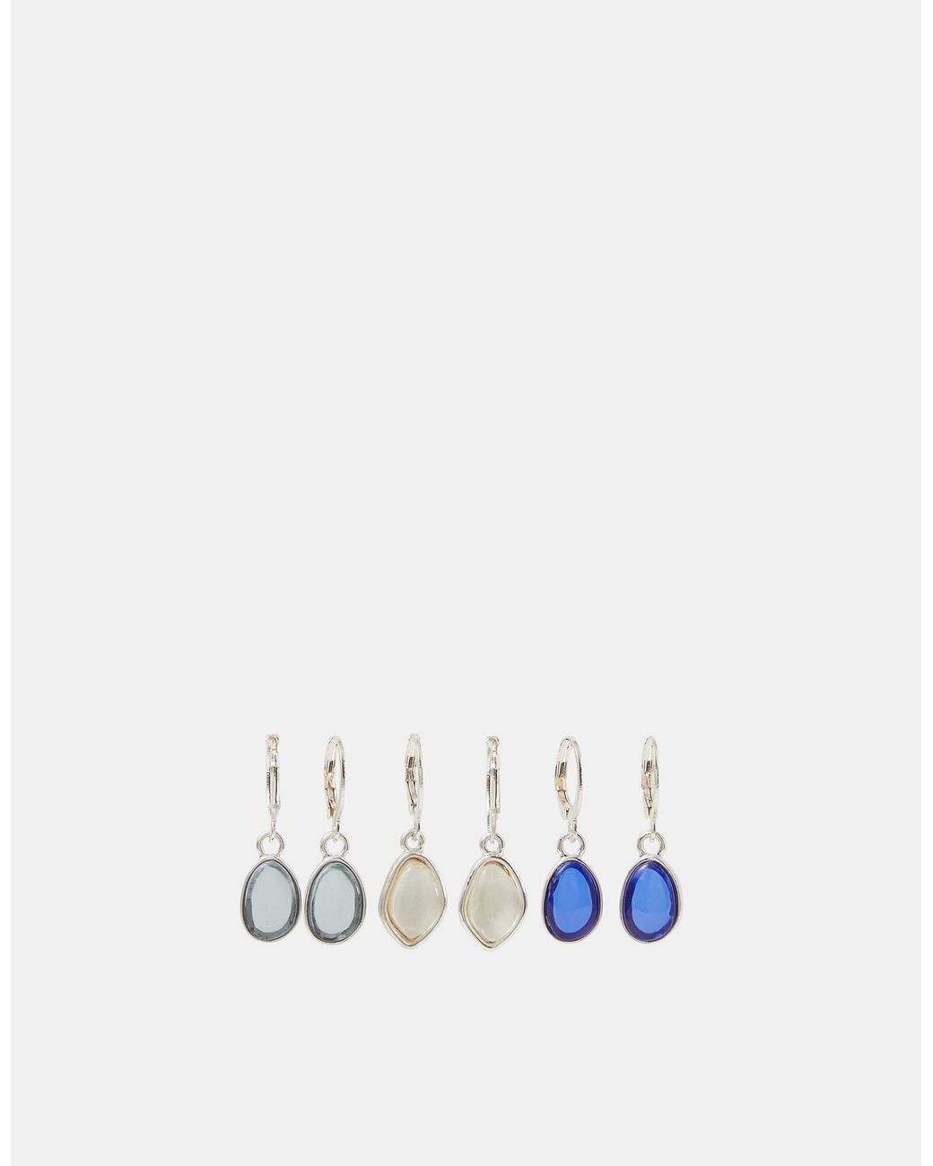 Accessorize Blue 3-Pack Hoop Earrings