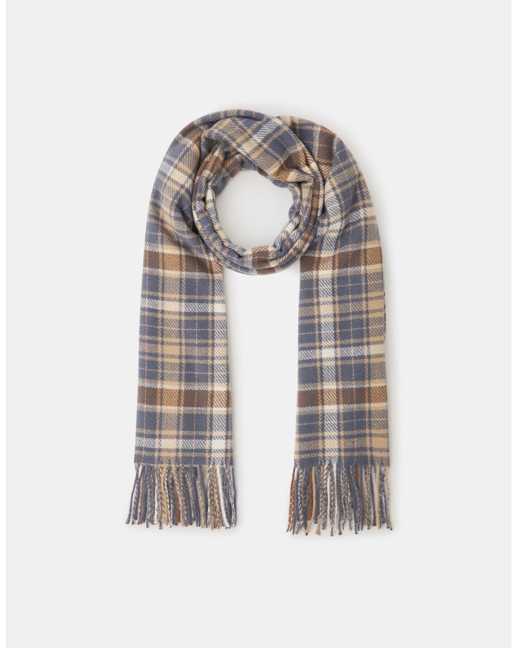 Accessorize White Check Print Blanket Scarf