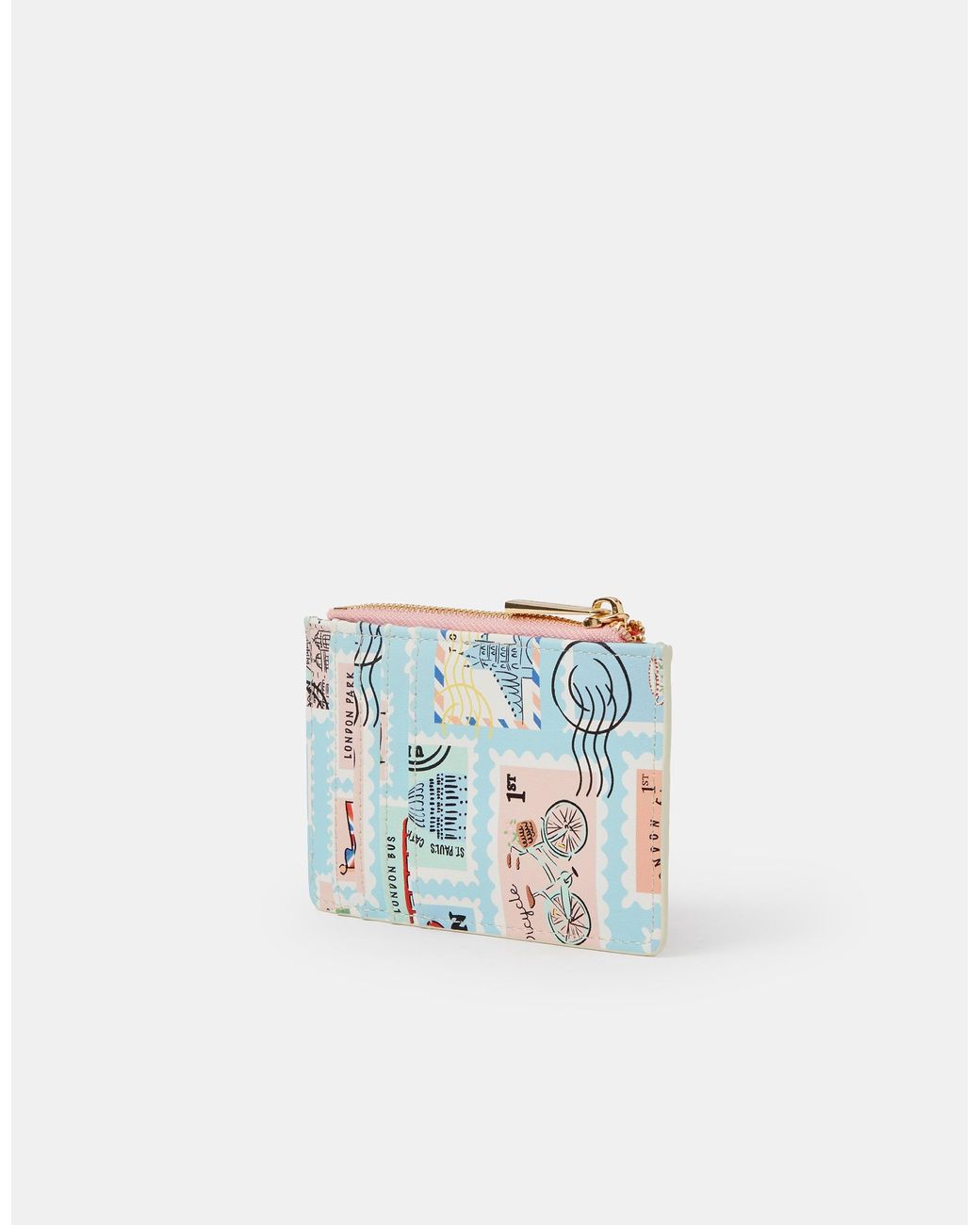 Accessorize White London Stamp Print Card Holder