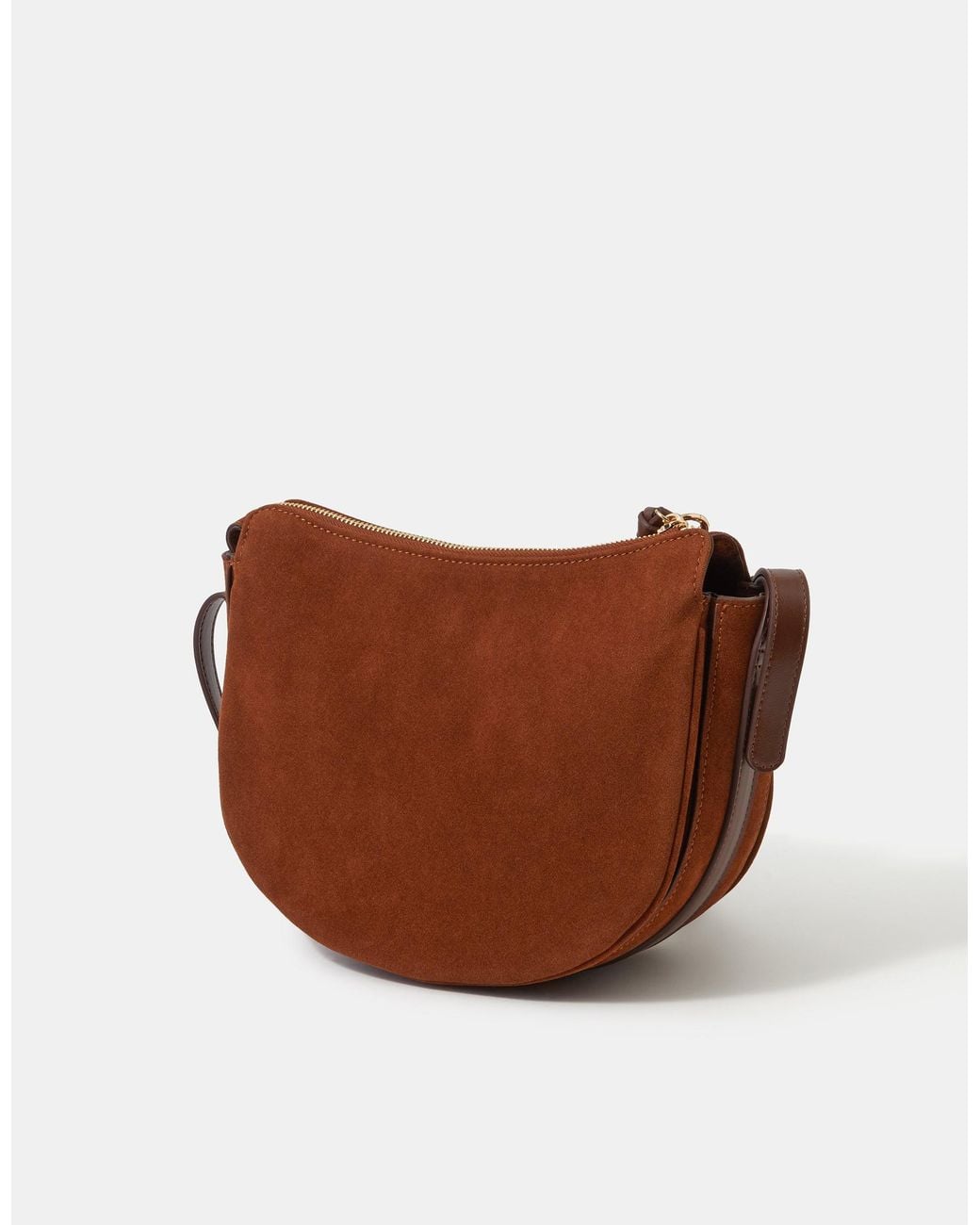 Accessorize Brown Faux Suede Scarf Crossbody Bag